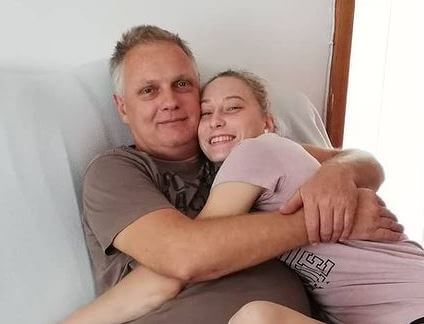 Darja Garnbret husband Vili Garnbret and daughter Janja Garnbret.